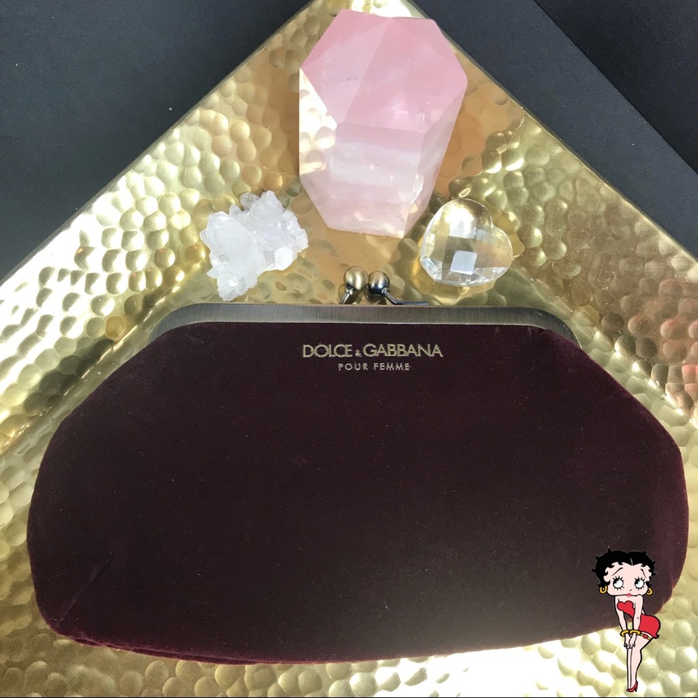 Vintage Dolce & Gabbana Pour Femme Burgundy Clutch